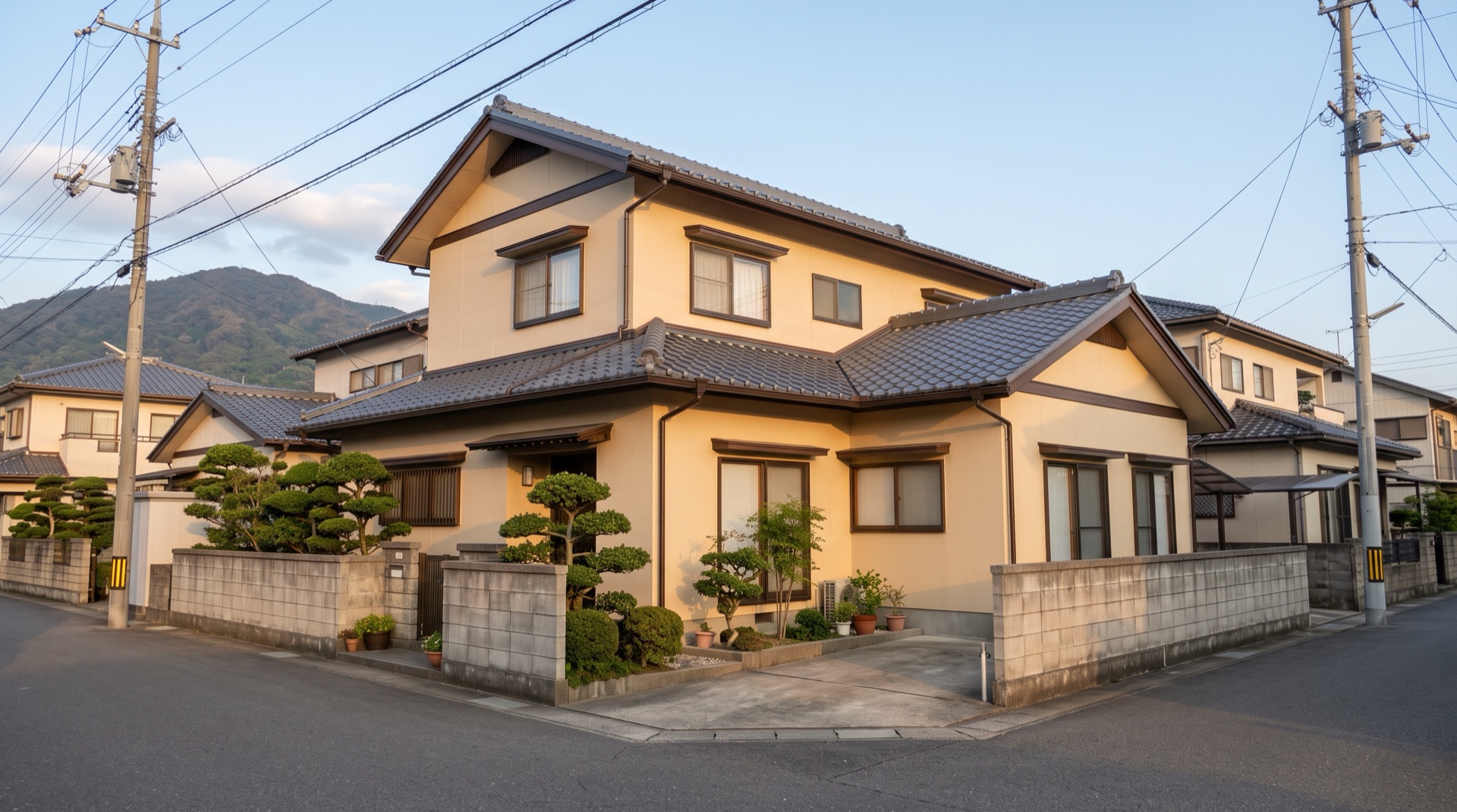 塗り替えを終えた岐阜市の住宅